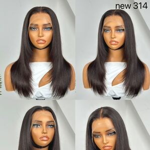 Raw Hair 13x4 Layered Straight Frontal Wig – 16"